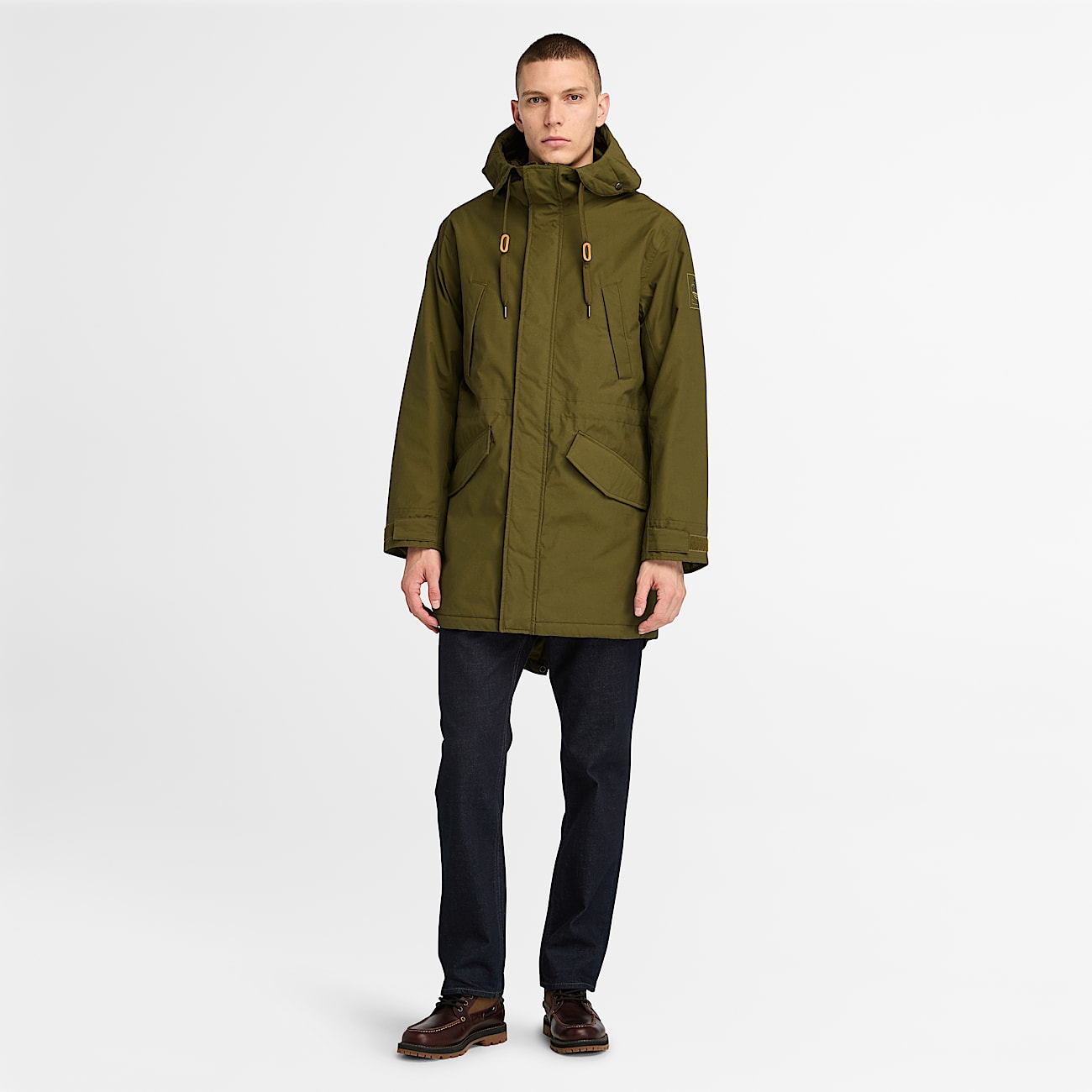 Green fishtail parka mens clearance