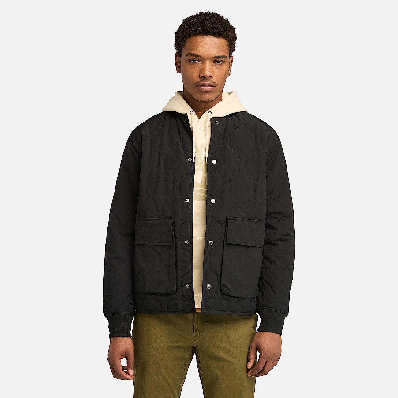 Mens black quilted jacket online