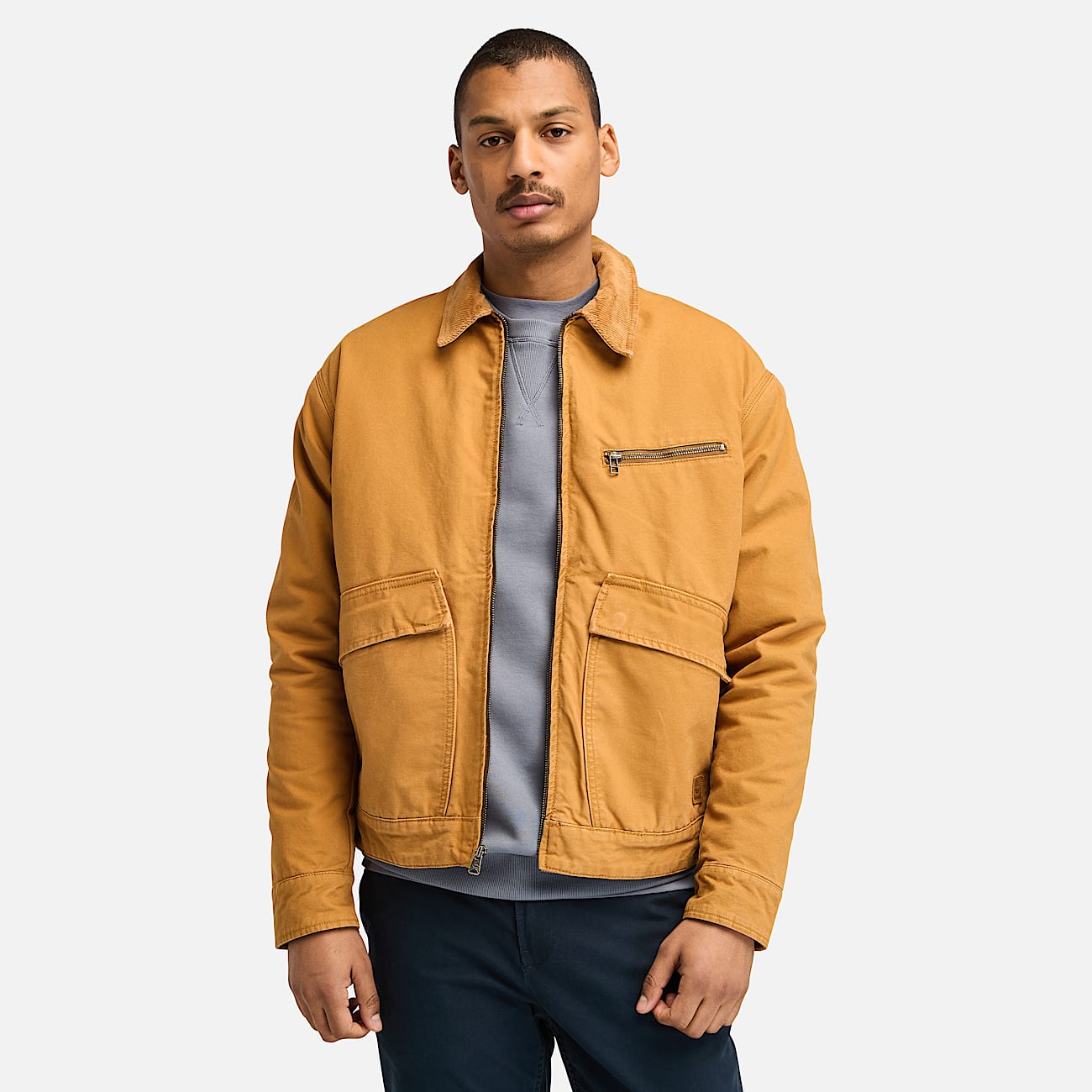 Veste isolante en toile delavee Strafford pour homme en jaune