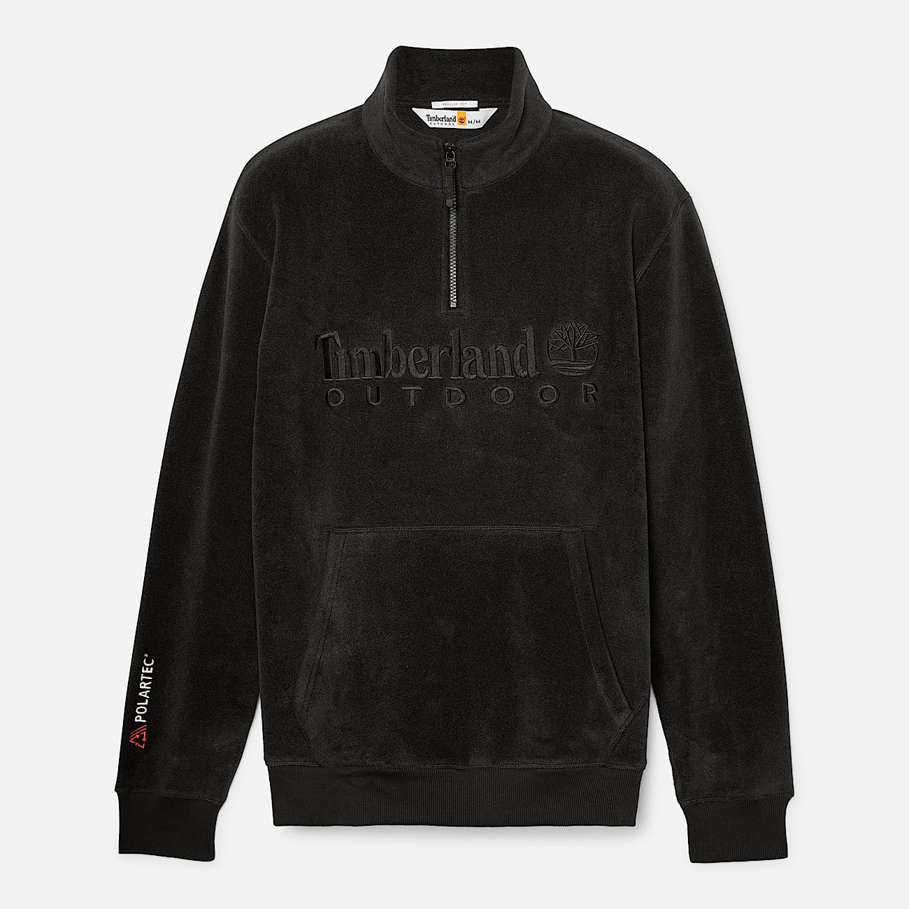 Polartec Quarter zip Fleece Sweatshirt for Men in Black