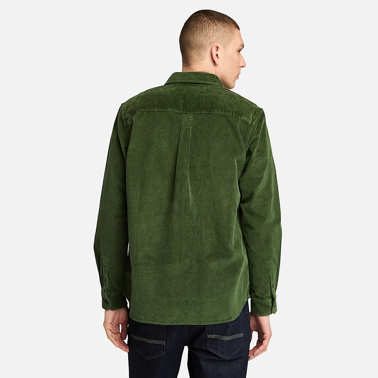 Surchemise en velours cotele pour homme en vert