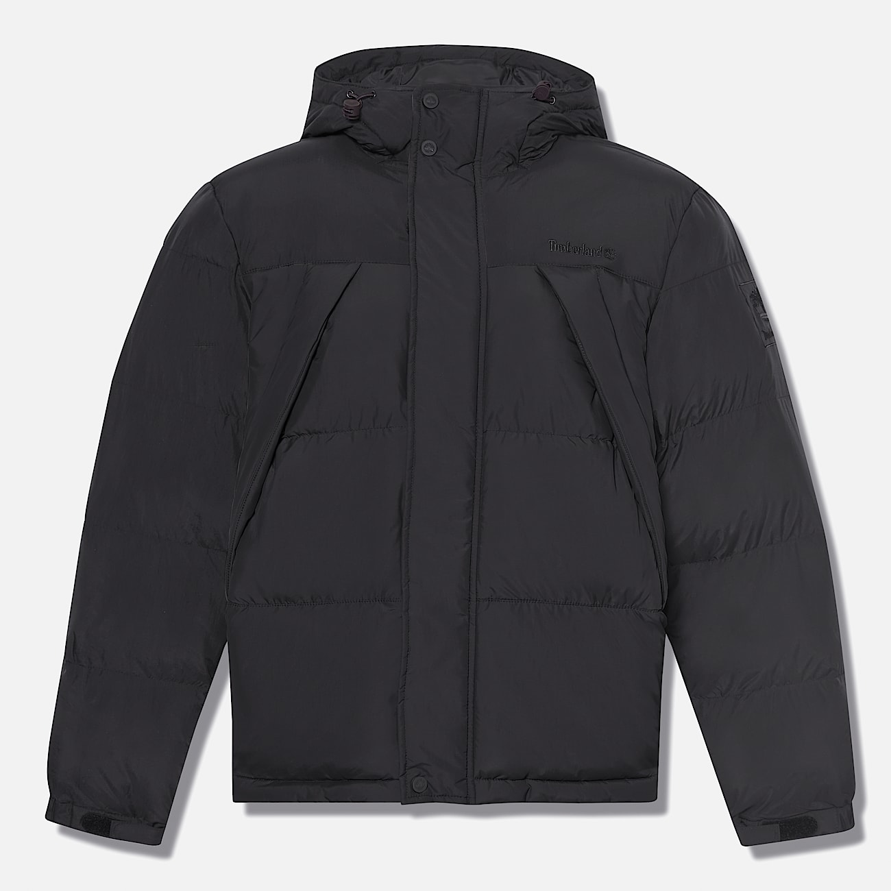 Durable Water Repellent Puffer Jacket for Men in Black