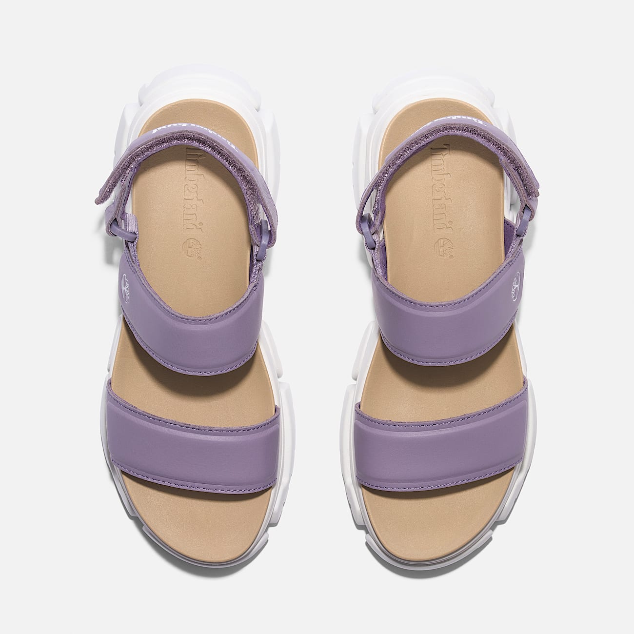 Sandales a double bride Adley Way pour femme en violet