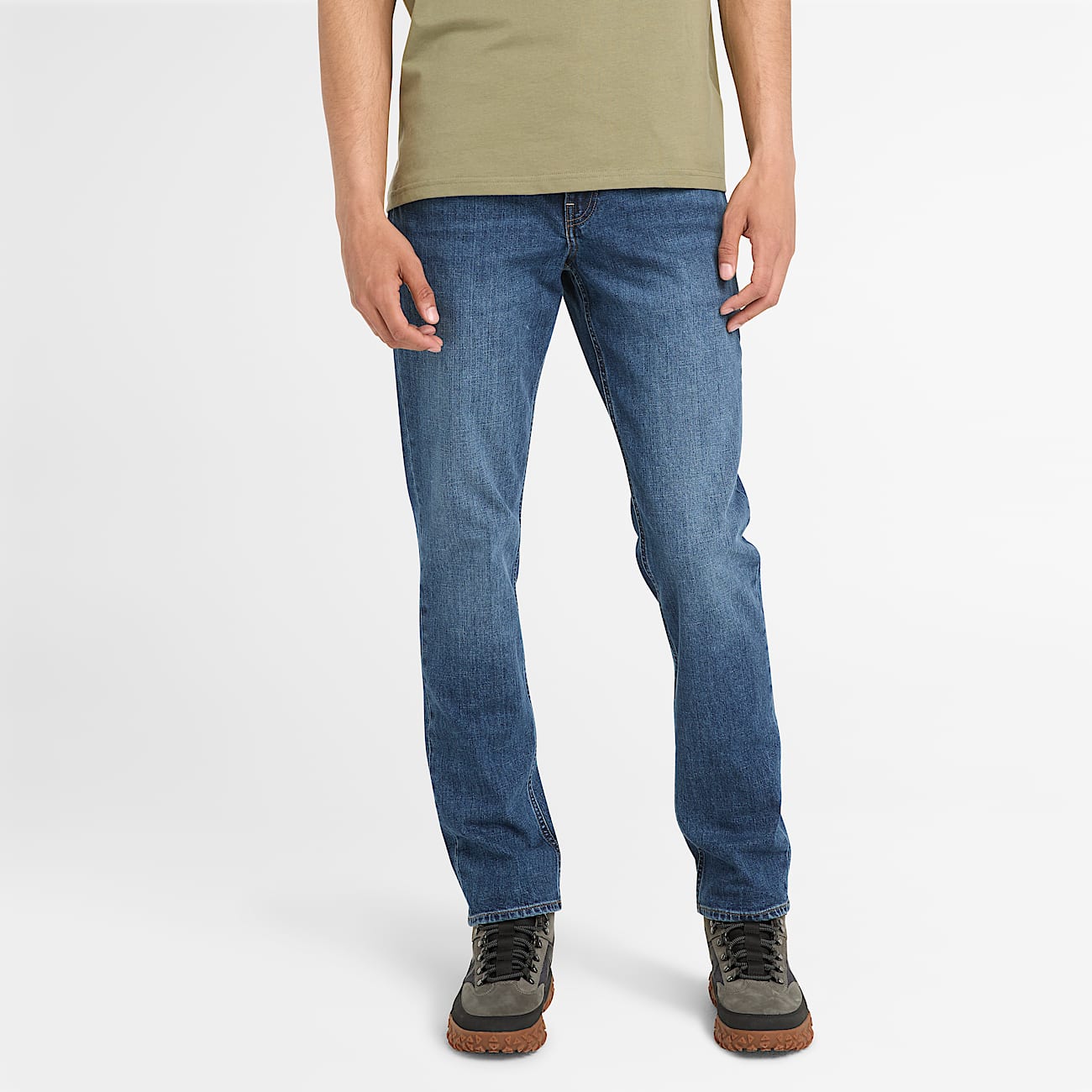Jeans Slim Elasticizzati a 5 Tasche Sandown da Uomo in blu