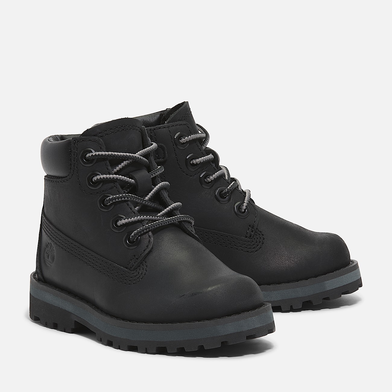 Black timberland boots junior discount