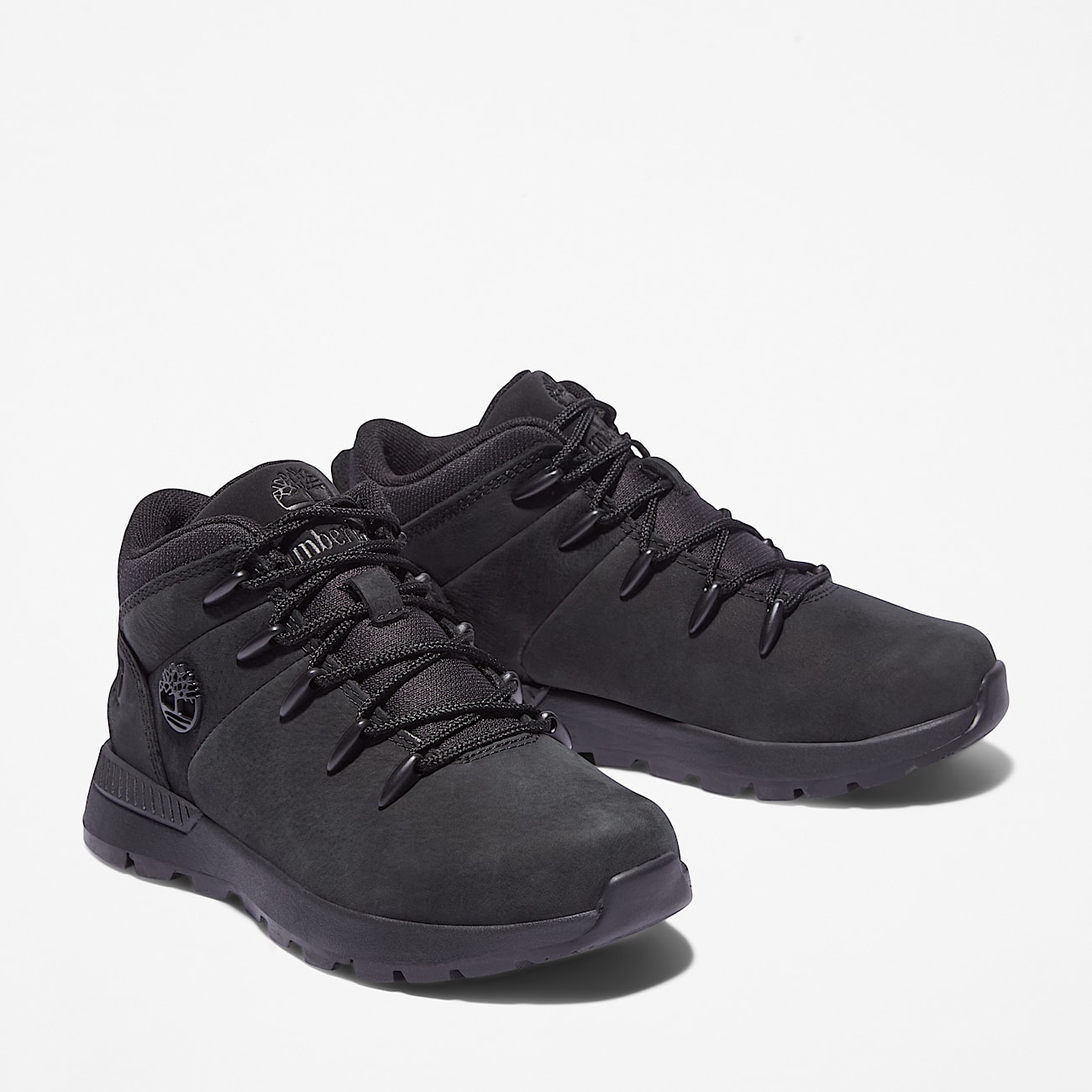 Black timberland trainer boots discount