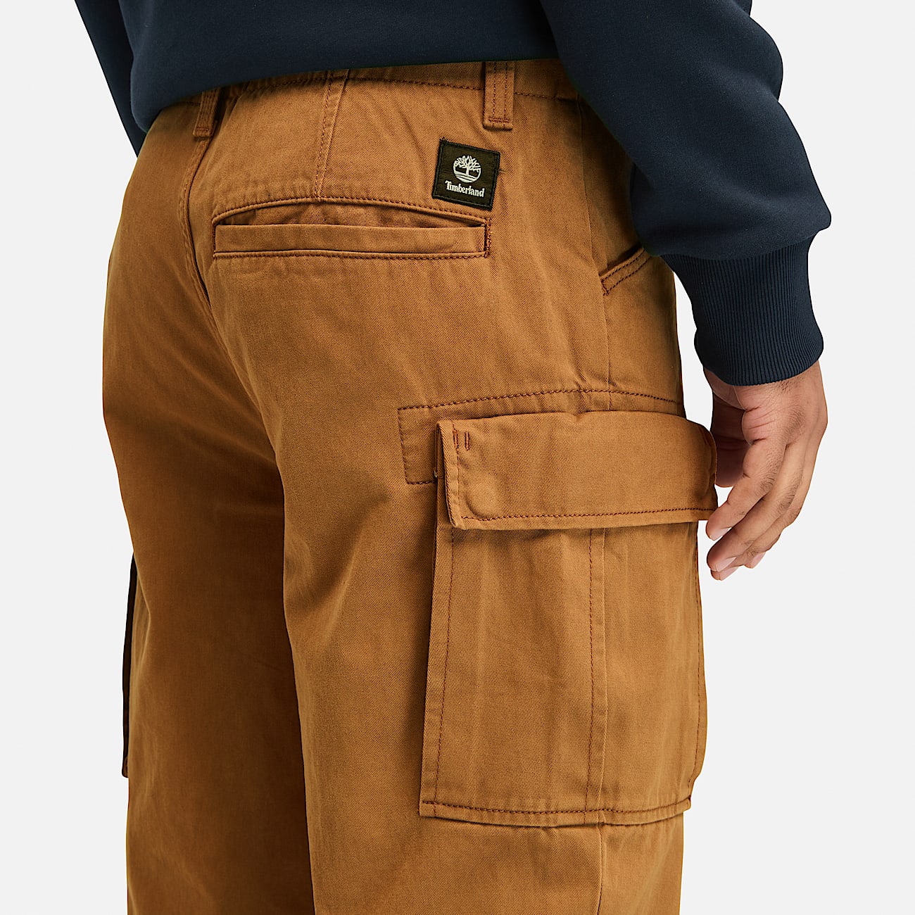 Brookline Twill Cargo Trousers for Men in Dark Yellow