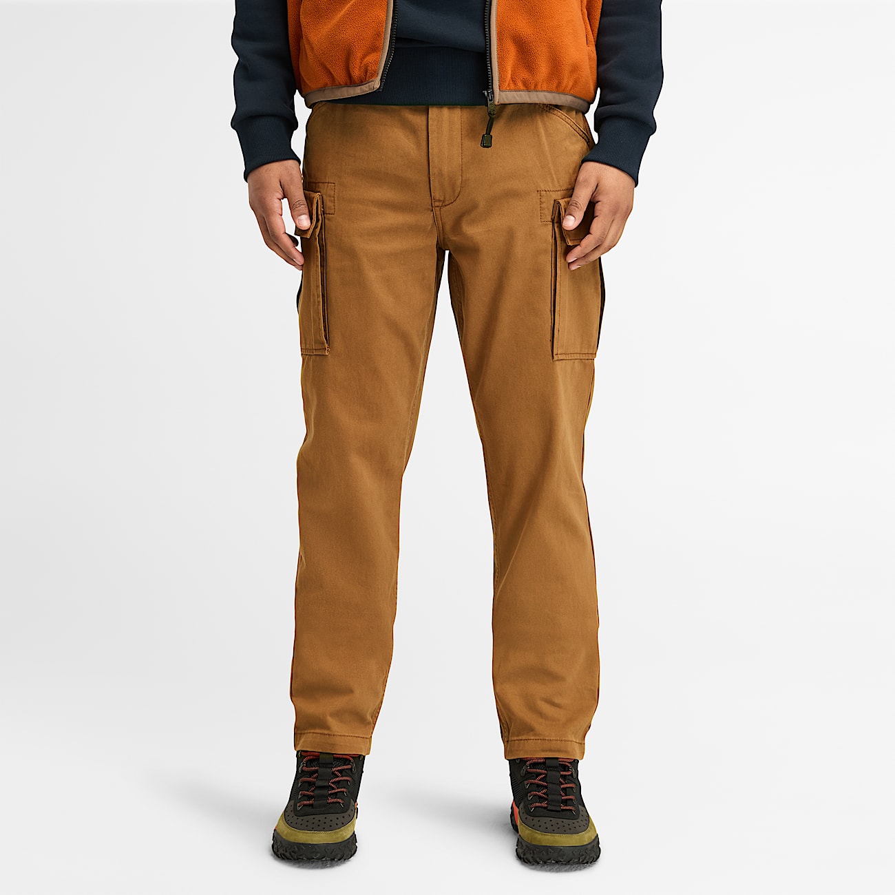 Brookline Twill Cargo Trousers for Men in Dark Yellow