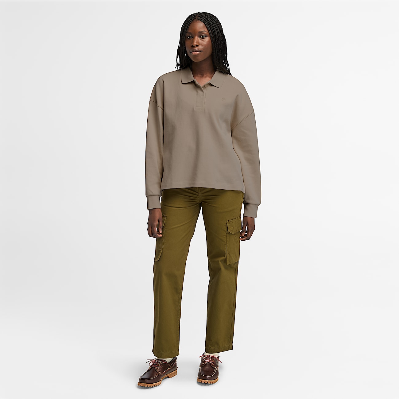 Lush Polo Sweatshirt fur Damen in Braun