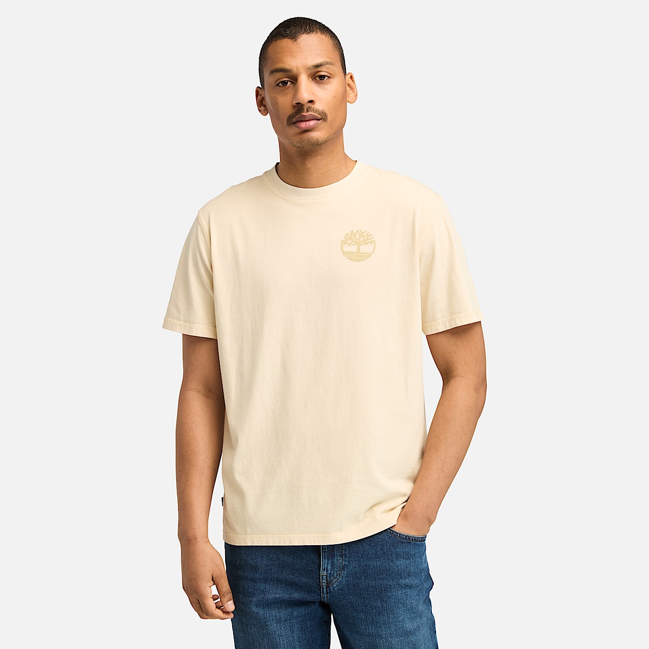 Maglietta beige uomo new arrivals