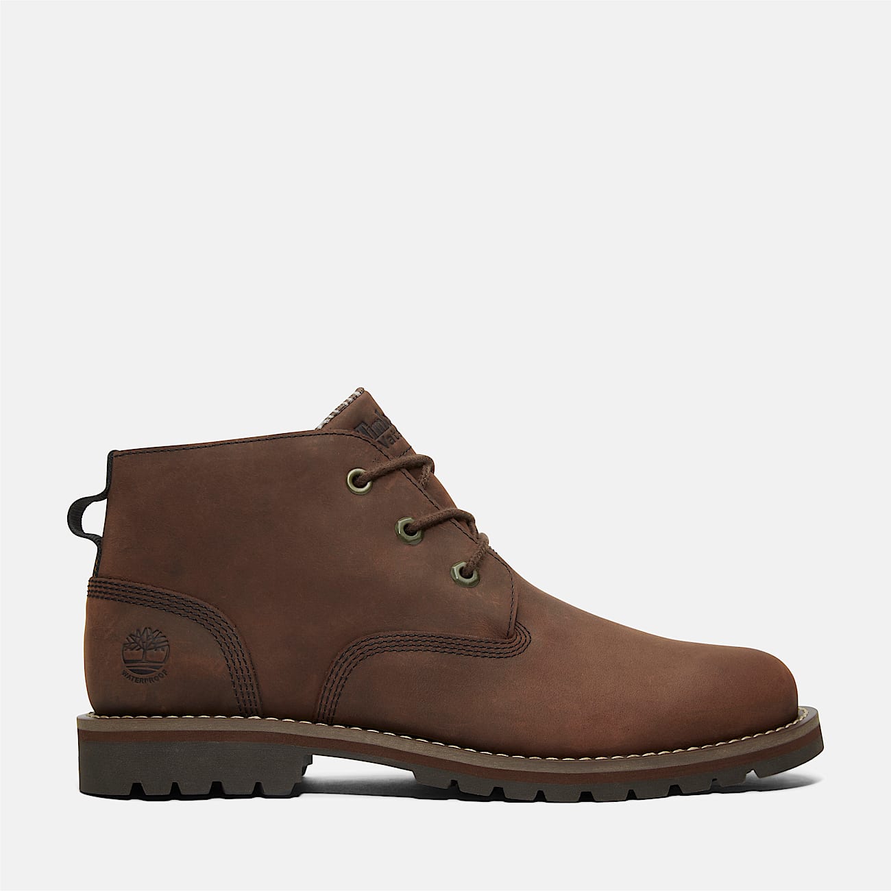 Larchmont Mid Lace Up Waterproof Chukka Boot for Men in Dark Brown