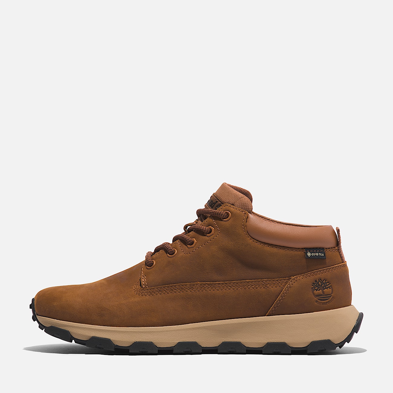 Winsor Park Mid Lace Up Waterproof Trainer for Men in Light Brown