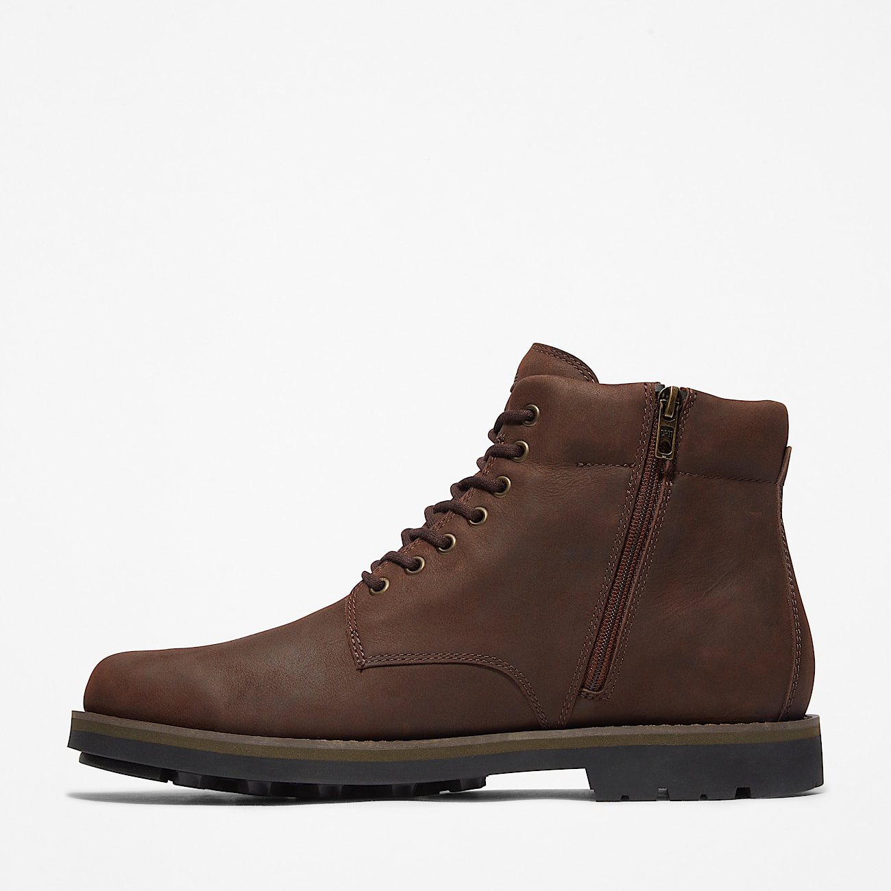 Alden Brook Mid Zip Up Waterproof Boot for Men in Dark Brown