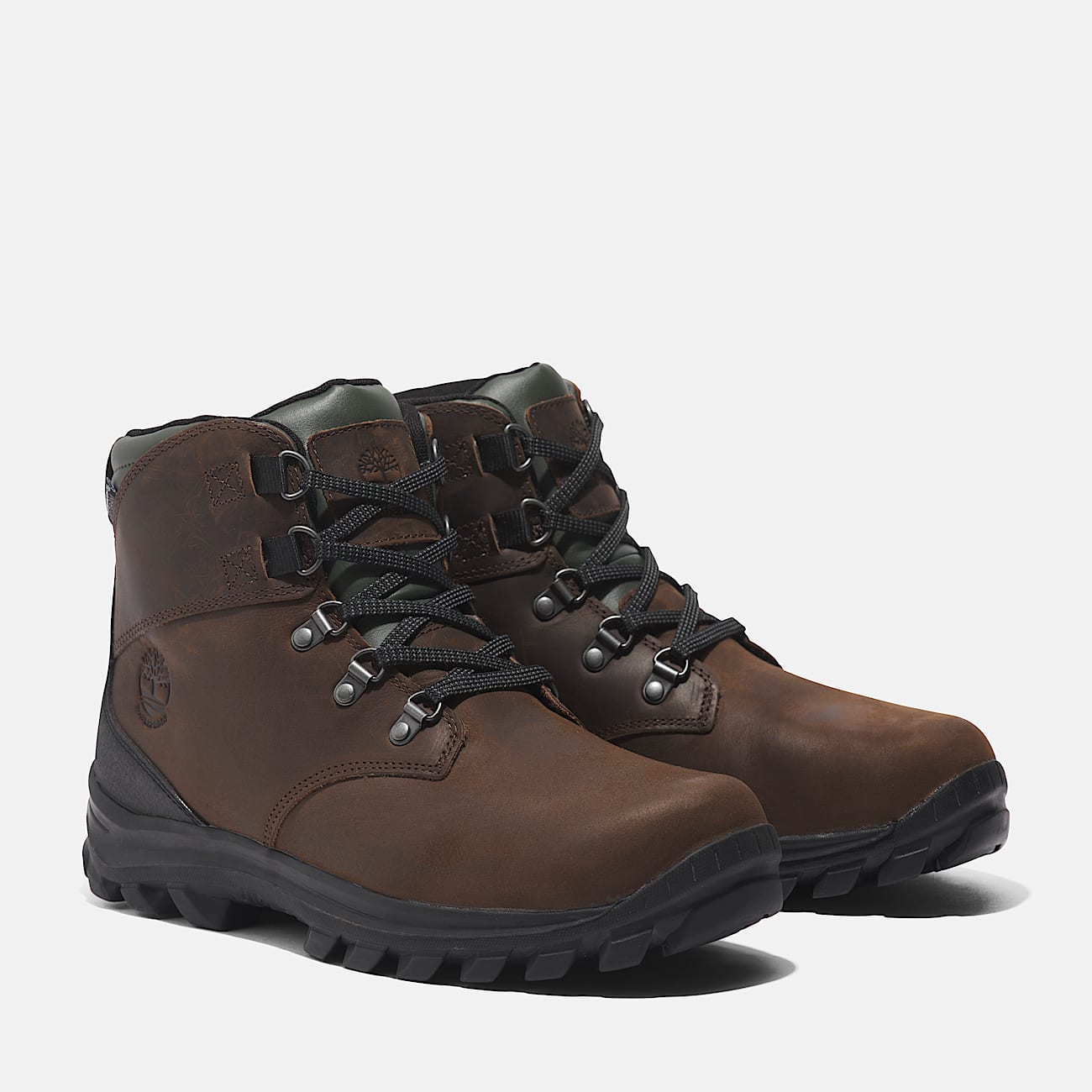 Chillberg Mid Lace Up Waterproof Snow Boot for Men in Dark Brown