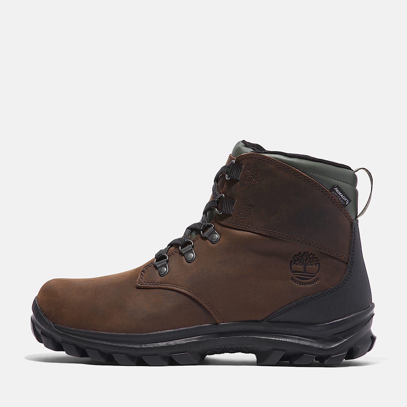 Chillberg Mid Lace Up Waterproof Snow Boot for Men in Dark Brown