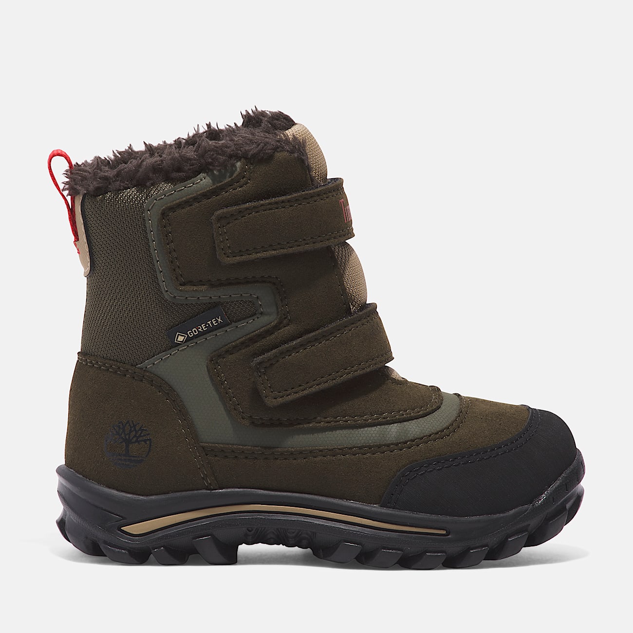 Chillberg Mid Hook Loop Snow Boot with Gore Tex Bootie for Toddler in Green