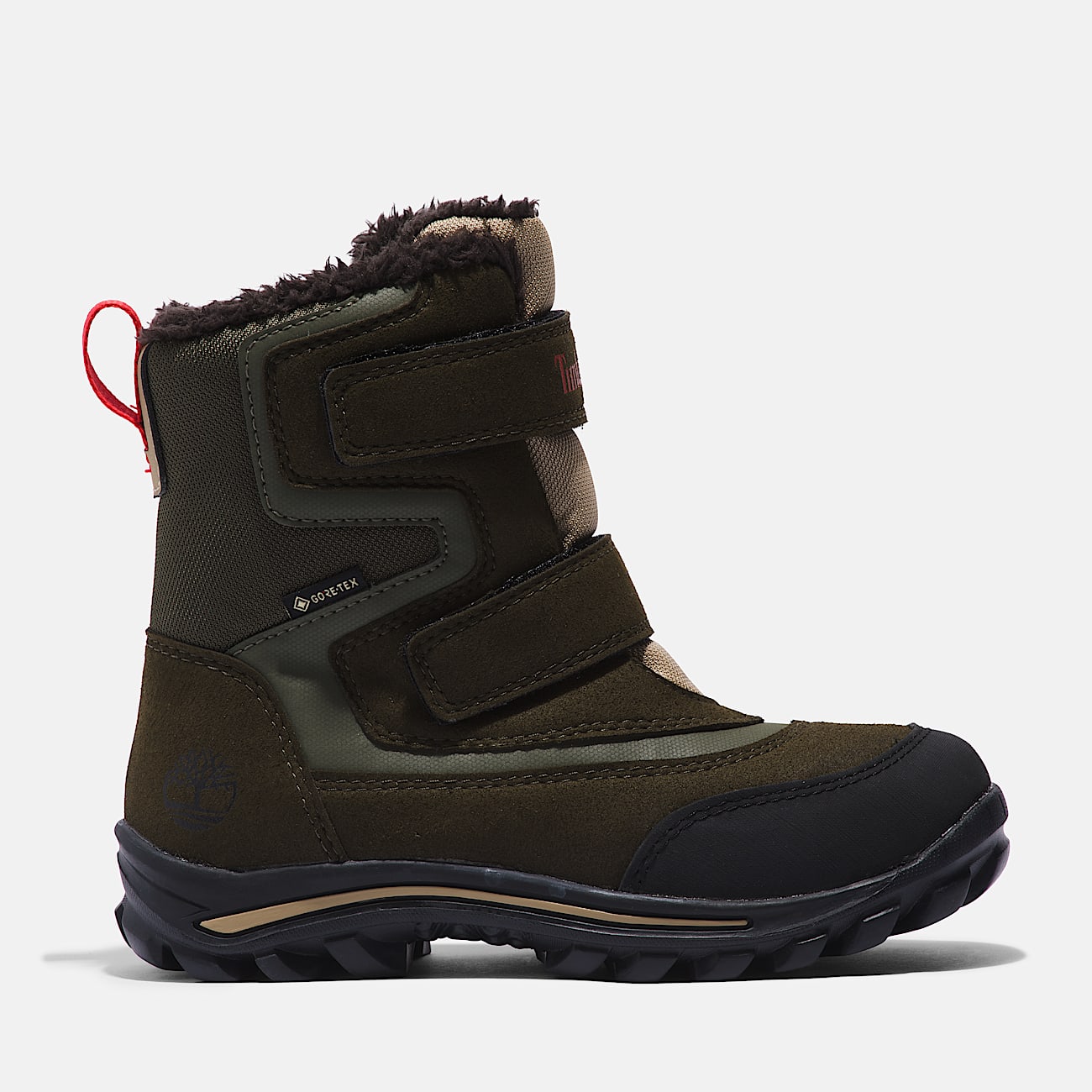 Chillberg Mid Hook Loop Snow Boot with Gore Tex Bootie for Junior in Green