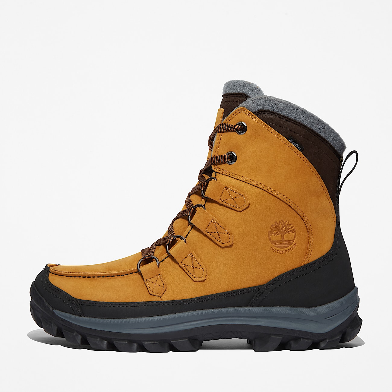 Chillberg Mid Lace Up Waterproof Hiking Boot for Men in Yellow