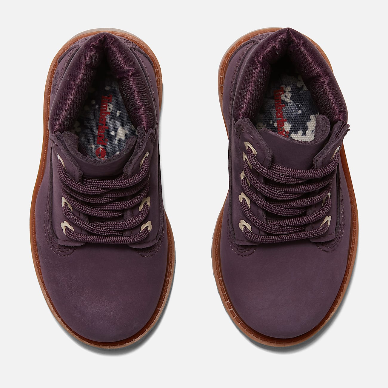 Timberland Premium 6 Inch Lace Up Waterproof Boot for Toddler in Dark Purple