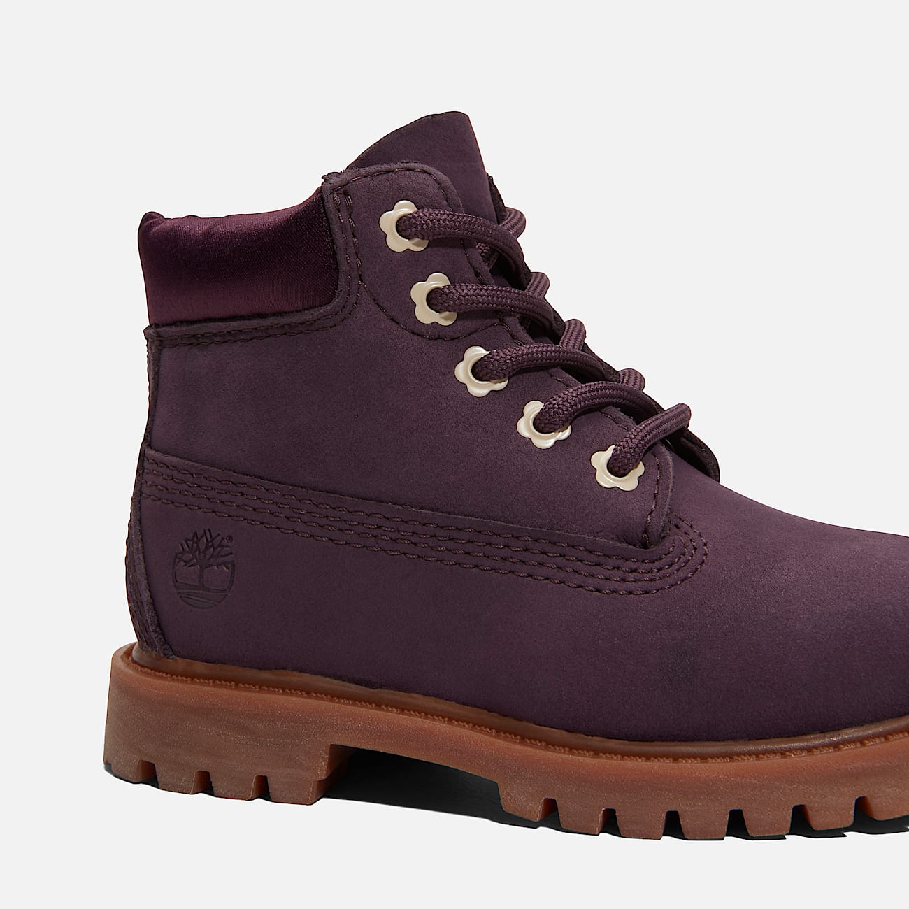 Timberland Premium 6 Inch Lace Up Waterproof Boot for Toddler in Dark Purple