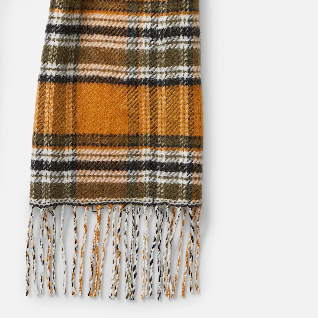 Jacquard Plaid Scarf for Men in Yellow Beige