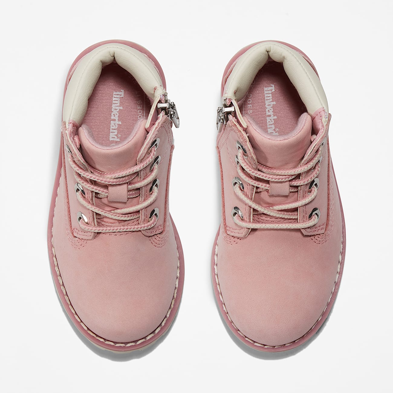 Pokey Pine Fluffy collar Zip Boot for Toddler in Pink