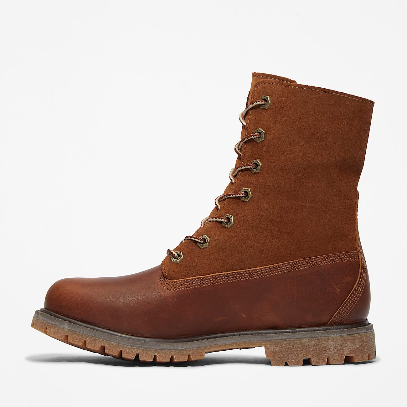 Boot mi haute impermeable a doublure chaude Timberland Authentic pour femme en marron fonce