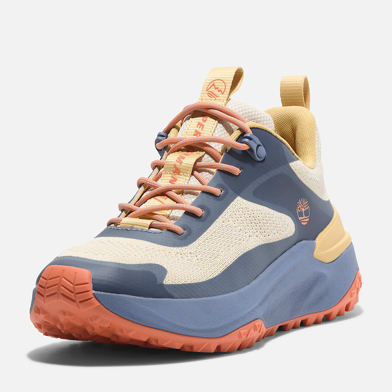 Motion Access Low Lace Up Trainer for Women in Beige Blue