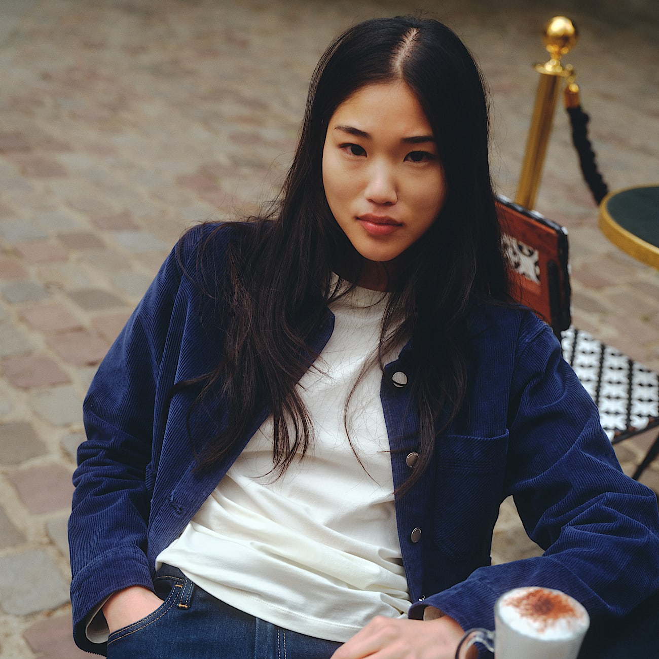Dark blue corduroy jacket shop