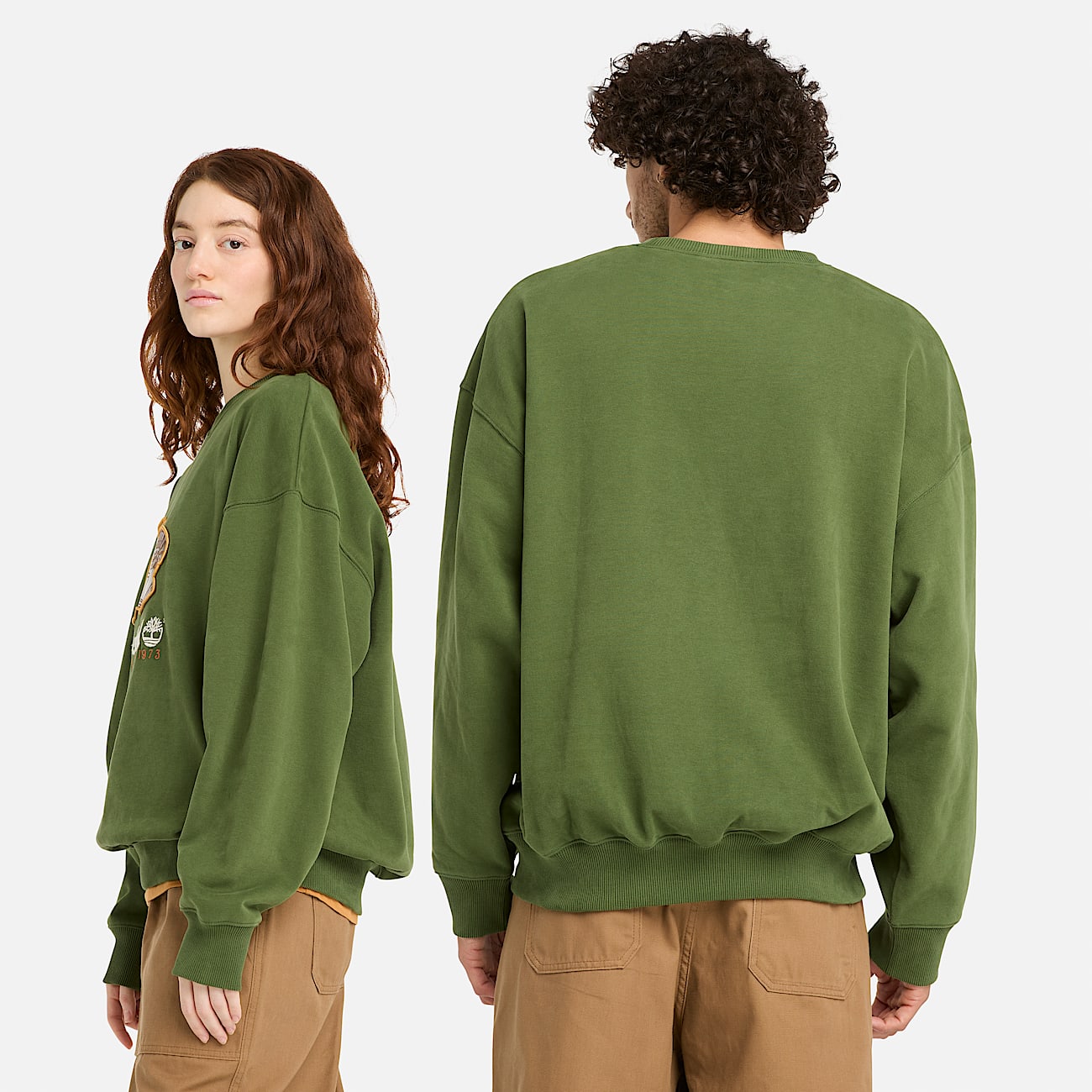 Dark green crew neck sweatshirt discount