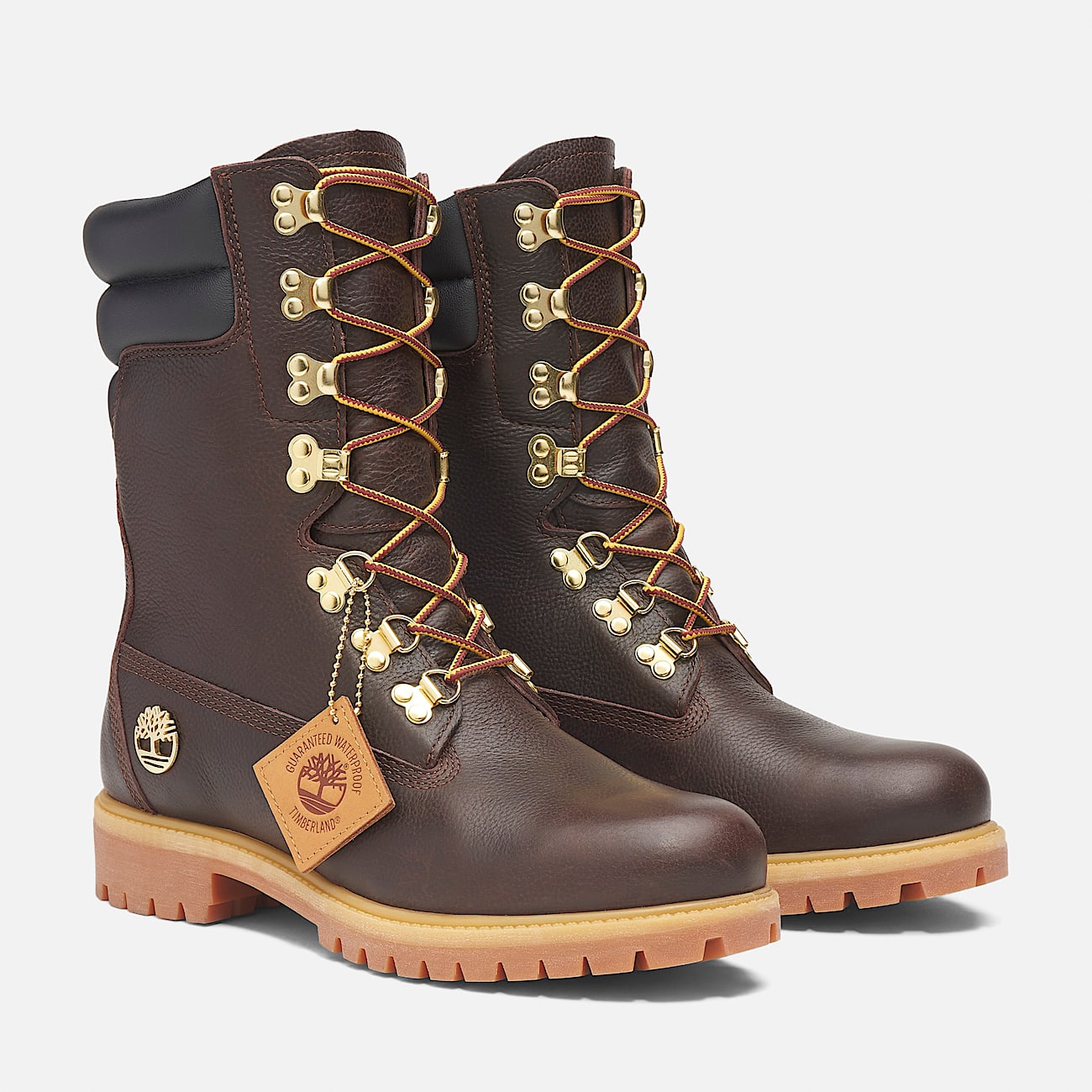 Timberland Premium Espresso Tall Lace Up Waterproof Boot for Men in Dark Brown Black
