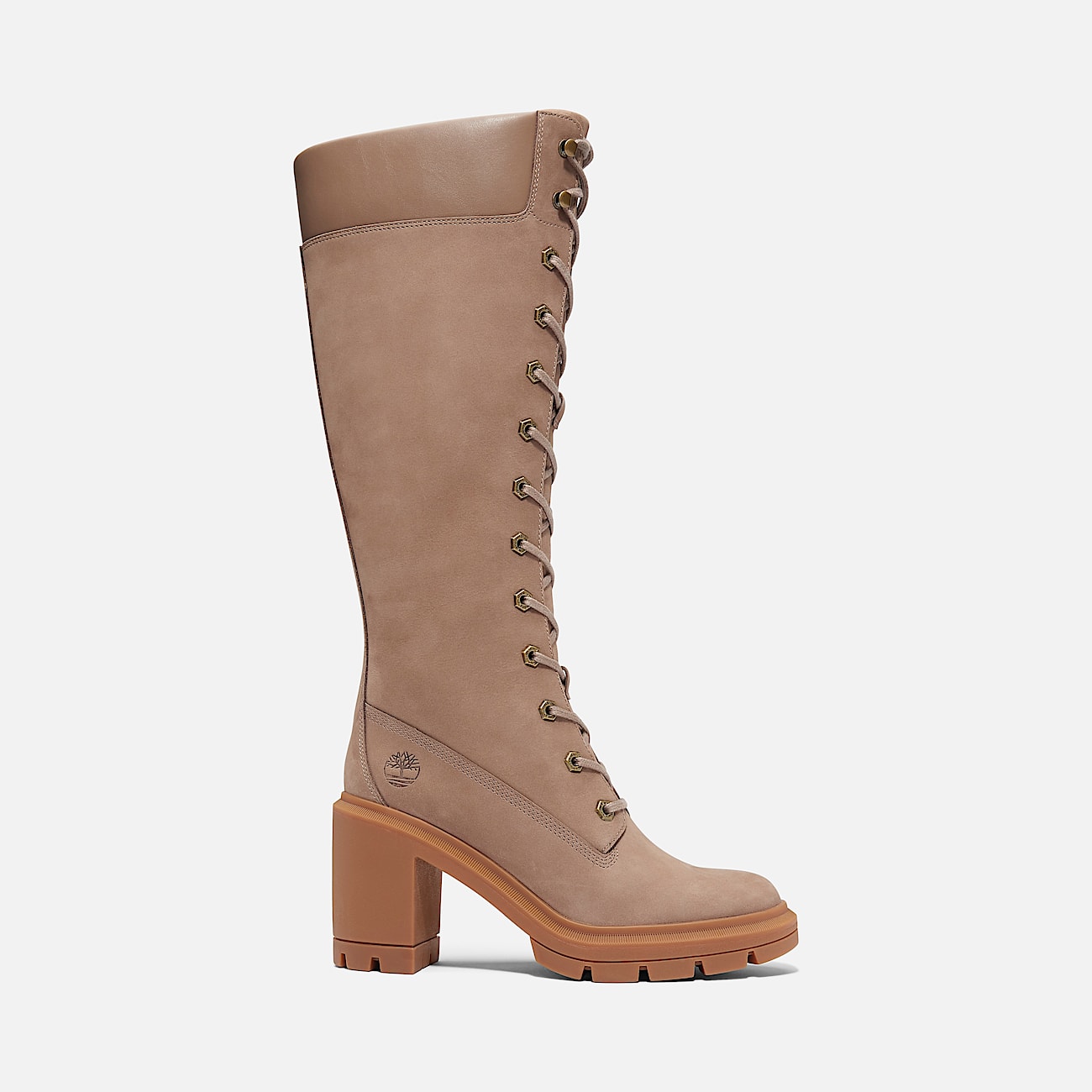 Allington Heights 14 Inch Lace up Boot for Women in Beige