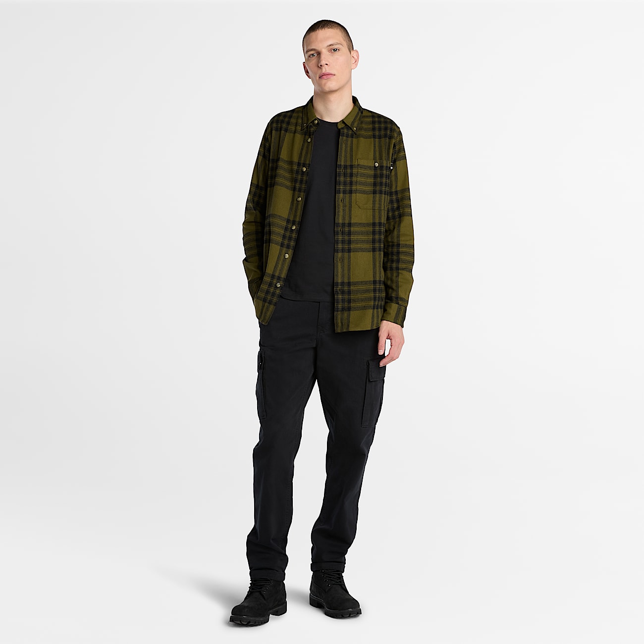 Camisa franela hombre verde 2025