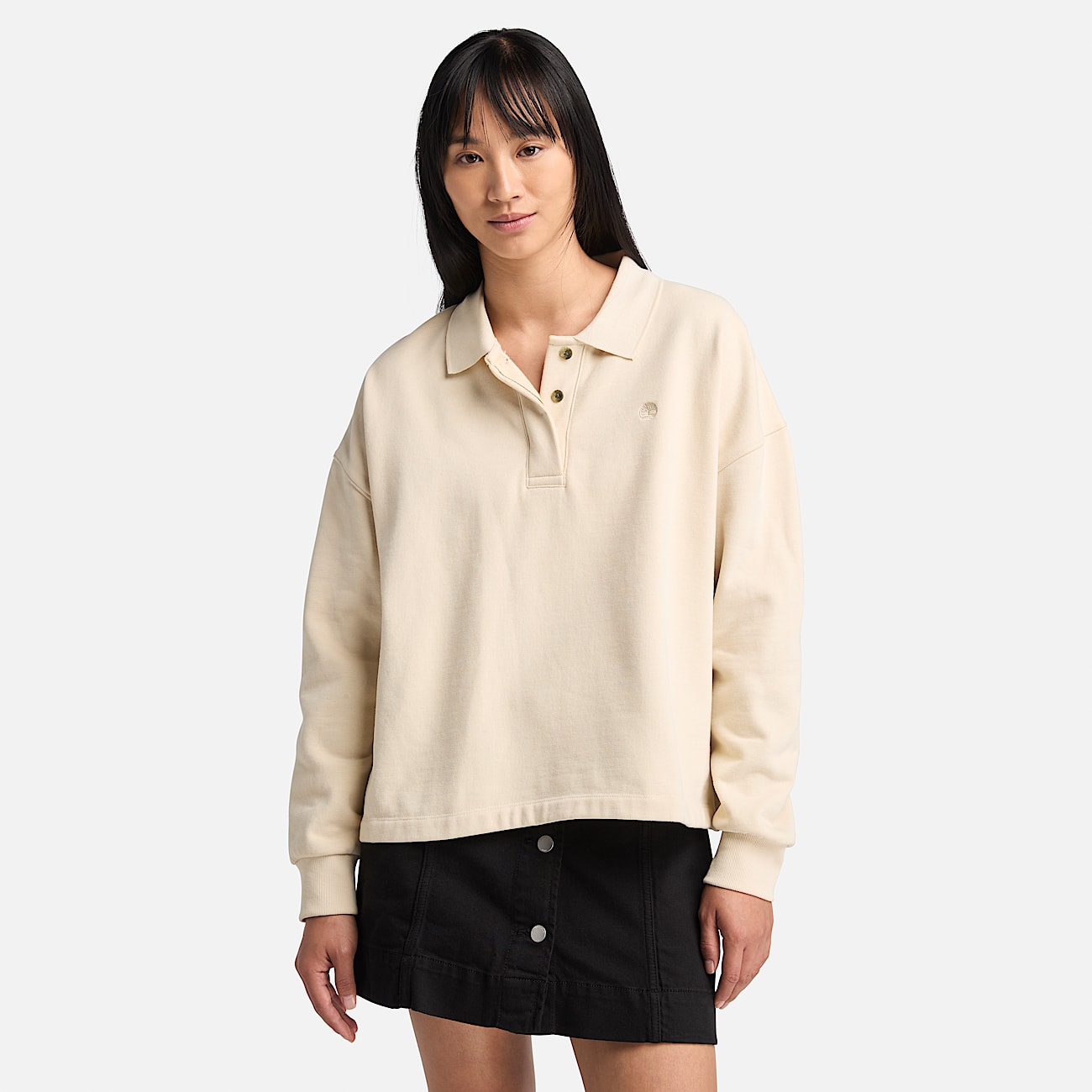 Polo and sweatshirt top