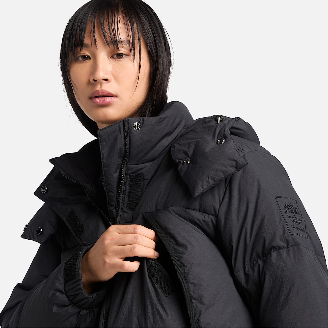 Black long parka jacket cheap