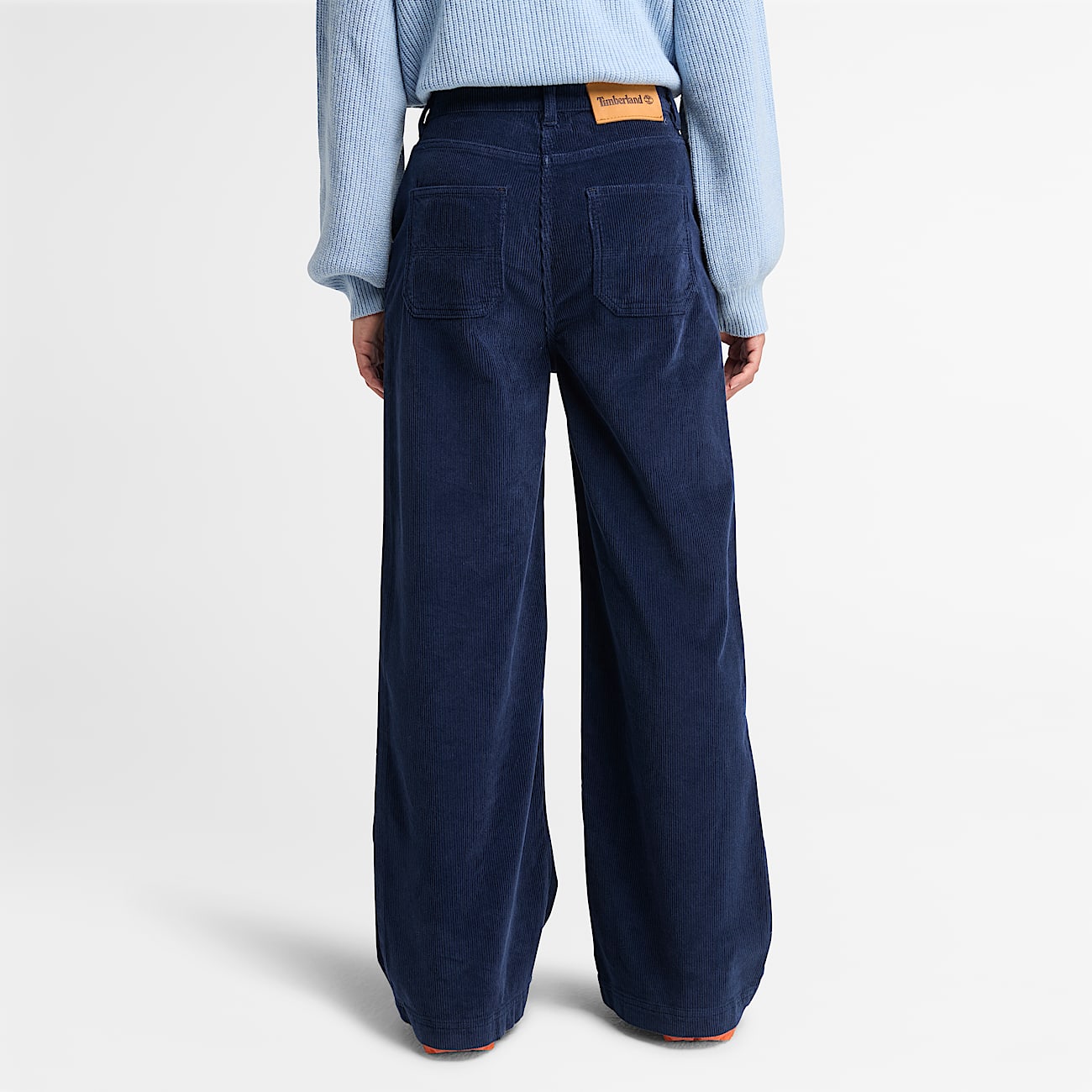 Corduroy Wide Leg Pant for Women in Navy
