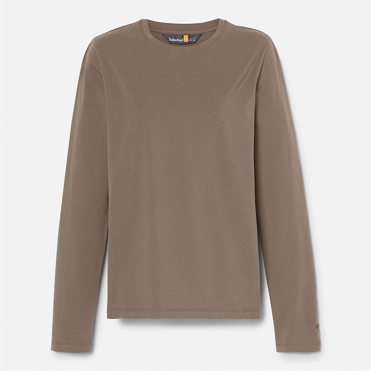 Kort T shirt met lange mouwen voor dames in bruin