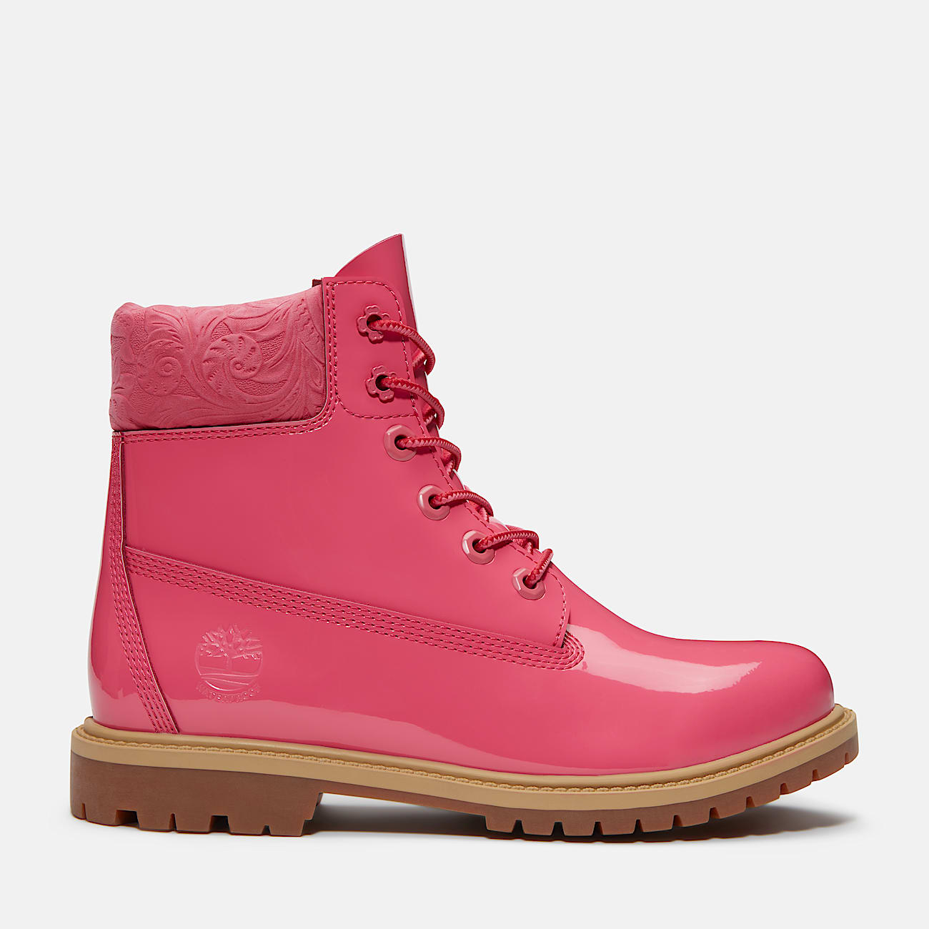 Timberland Premium 6 Inch Lace Up Waterproof Boot for Women in Pink