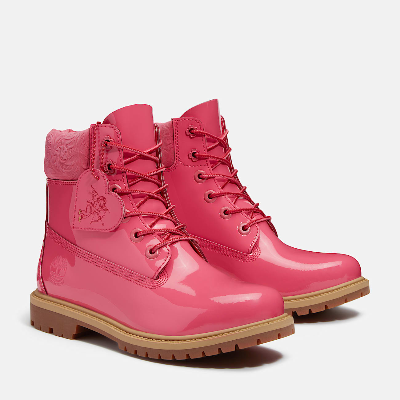 Timberland Premium 6 Inch Lace Up Waterproof Boot for Women in Pink