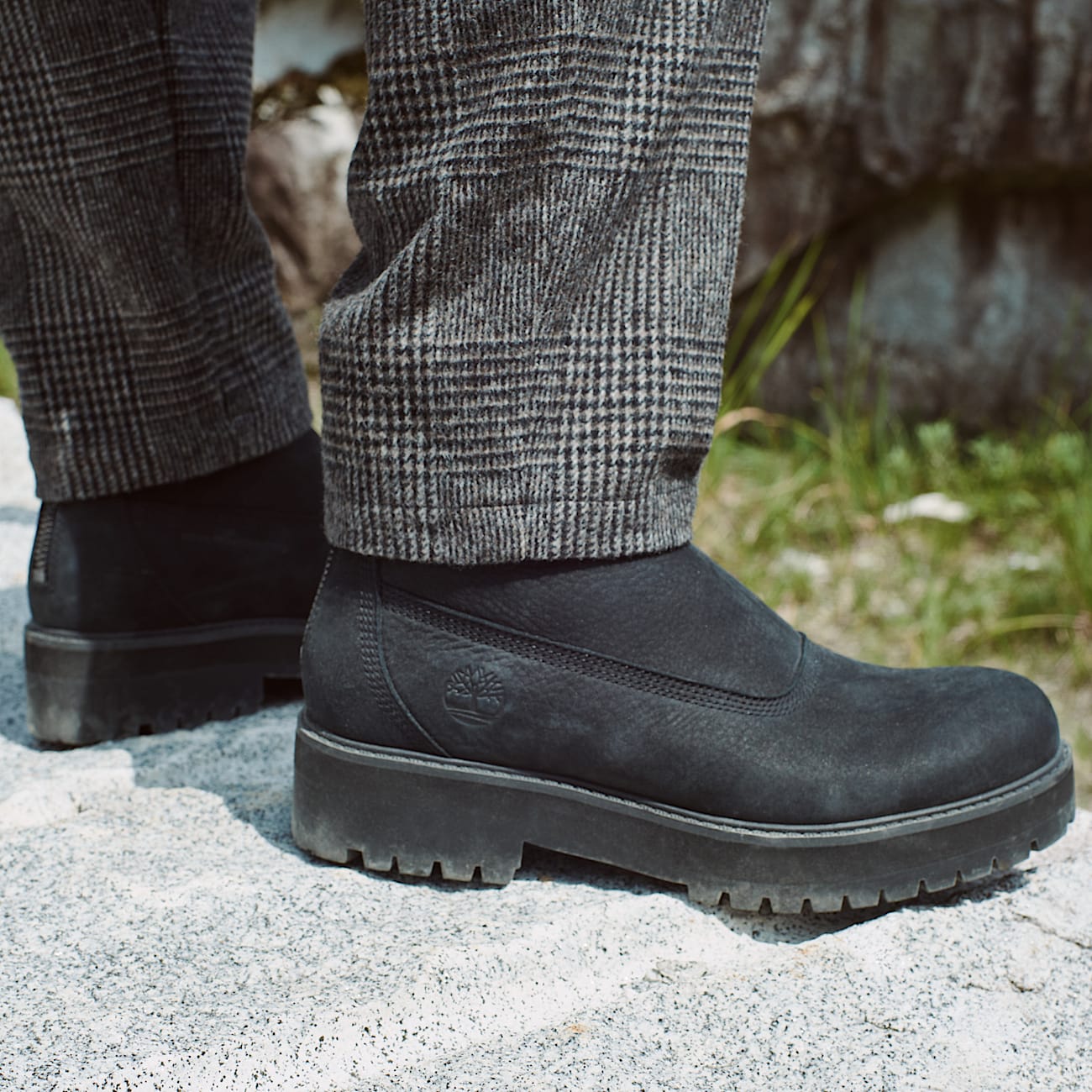 Black and white timberlands mens shop
