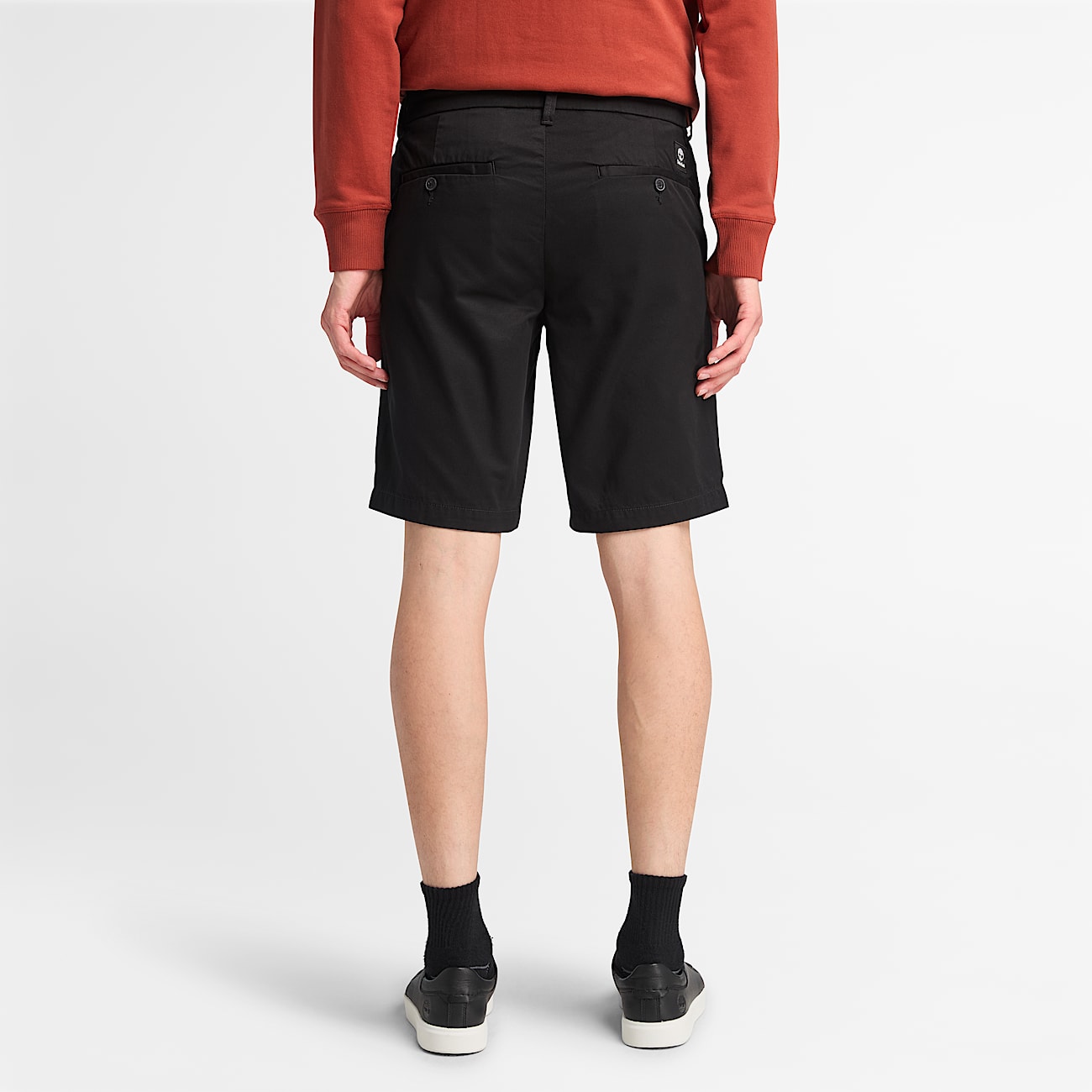Squam Lake Stretch Chino Shorts for Men in Black