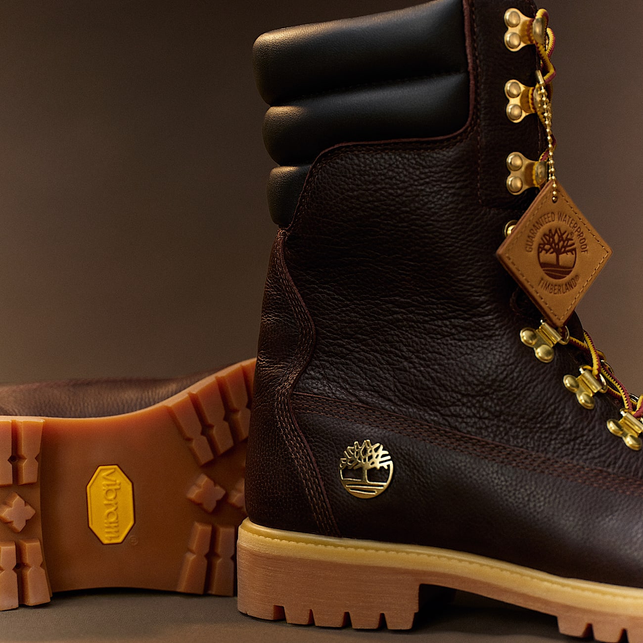 Timberland Premium Espresso Tall Lace Up Waterproof Boot for Men in Dark Brown Black