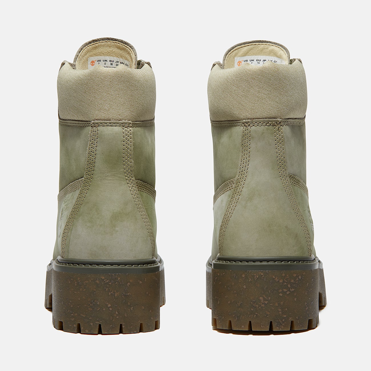 6 inch Boot compensee impermeable Stone Street pour femme en vert clair