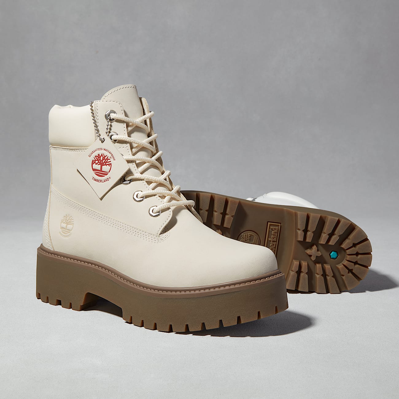 Stone Street 6 Inch Waterproof Platform Boot for Women in Grey