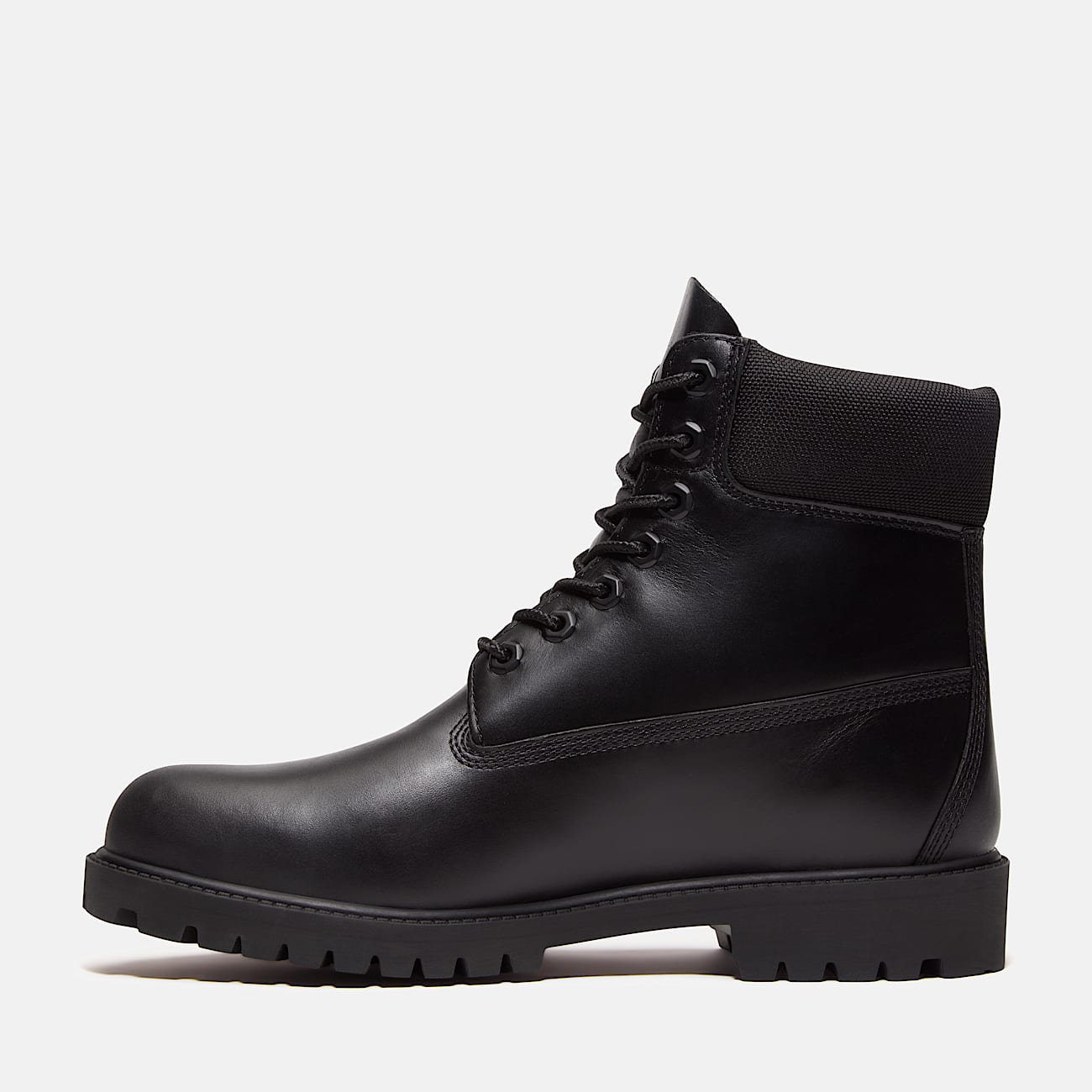 Black leather timberland boots hot sale