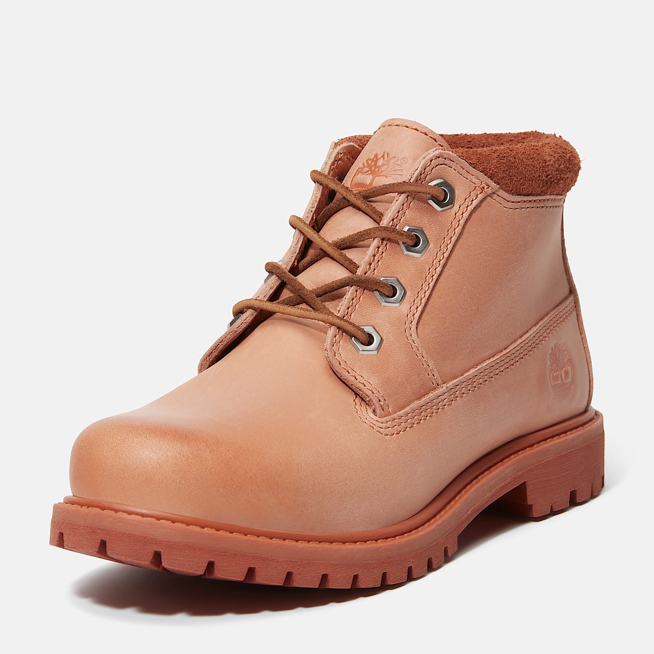Nellie Mid Lace Up Waterproof Chukka Boot for Women in Light Red