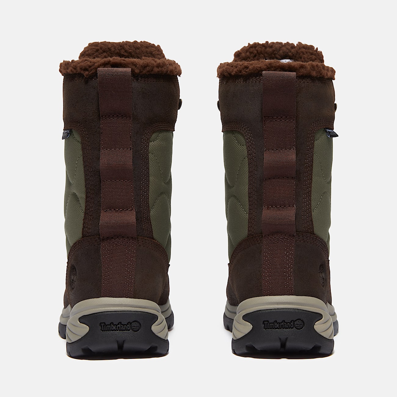 Chocorua hoge snowboot met veters voor dames in donkerbruin