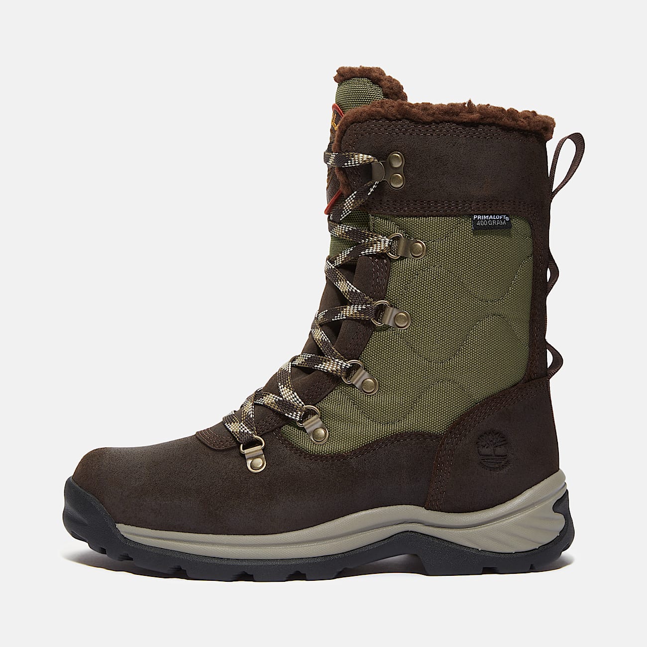 Chocorua Tall Lace Up Waterproof Snow Boot for Women in Dark Brown