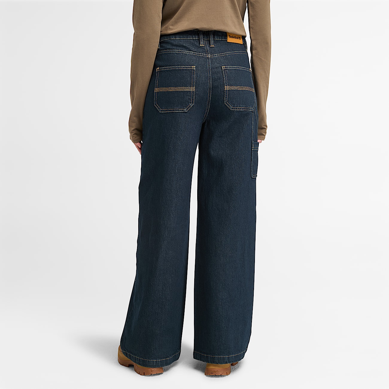 REFIBRA Denim Carpenter Trousers for Women in Dark Blue