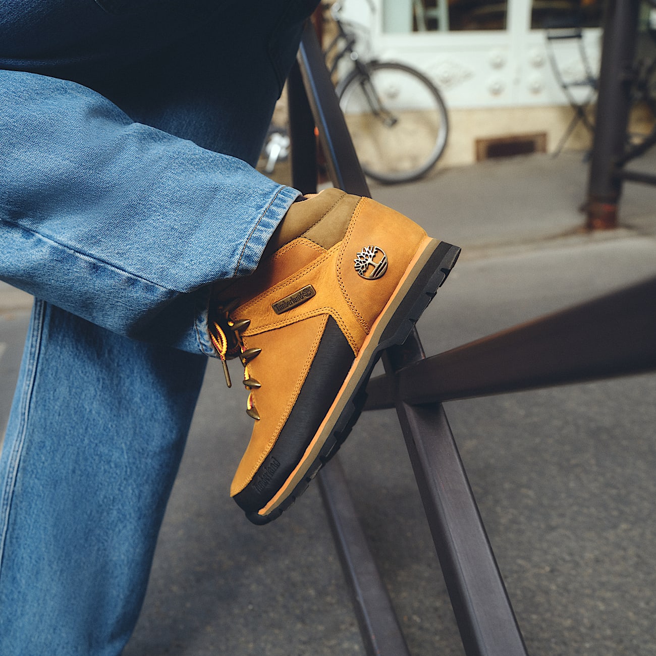 Euro Sprint Mid Lace Up Boot for Men in Yellow
